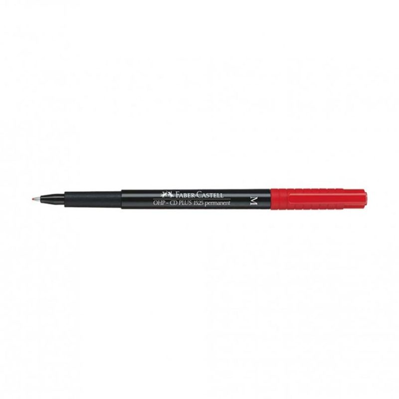 Flomaster OHP M 1mm Faber Castell crveni 07494