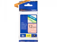TZe-B31 crna na narandžasto fluo 12mm