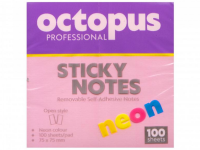Samolepljivi blokčići 75x75 Octopus neon pink UNL-2043 100lista