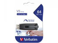 Flash USB 64GB Verbatim 3.2 V3 Black (49174)